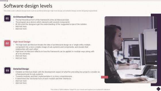 IT Project Development Planning Software Design Levels Pictures PDF
