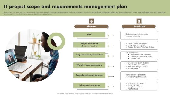 IT Project Scope And Requirements Management Plan Guidelines PDF IT Project Scope And Requirements Management Plan Guidelines PDF