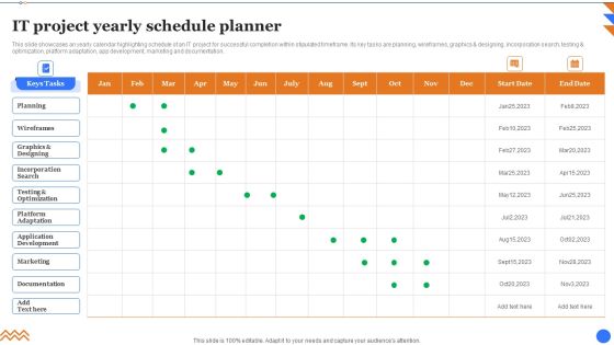 IT Project Yearly Schedule Planner Icons PDF IT Project Yearly Schedule Planner Icons PDF