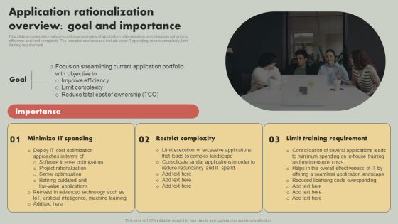 IT Reducing Costs And Management Tips Application Rationalization Overview Goal And Importance Professional PDF IT Reducing Costs And Management Tips Application Rationalization Overview Goal And Importance Professional PDF