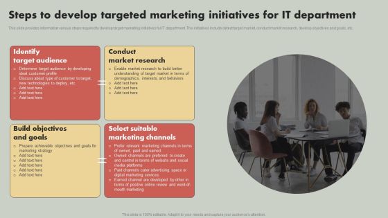 IT Reducing Costs And Management Tips Steps To Develop Targeted Marketing Initiatives For IT Department Guidelines PDF IT Reducing Costs And Management Tips Steps To Develop Targeted Marketing Initiatives For IT Department Guidelines PDF
