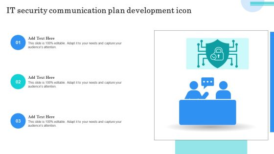 IT Security Communication Plan Development Icon Portrait PDF IT Security Communication Plan Development Icon Portrait PDF
