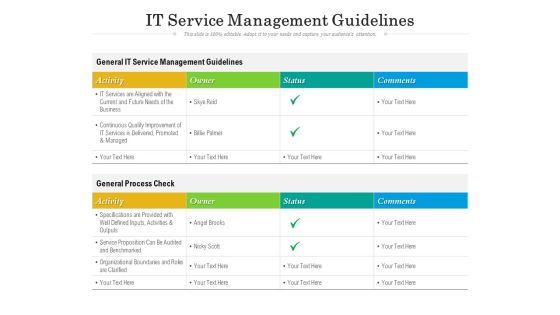 IT Service Management Guidelines Ppt PowerPoint Presentation File Professional PDF IT Service Management Guidelines Ppt PowerPoint Presentation File Professional PDF