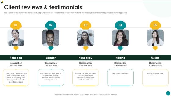 IT Services And Consulting Company Profile Client Reviews And Testimonials Sample PDF IT Services And Consulting Company Profile Client Reviews And Testimonials Sample PDF