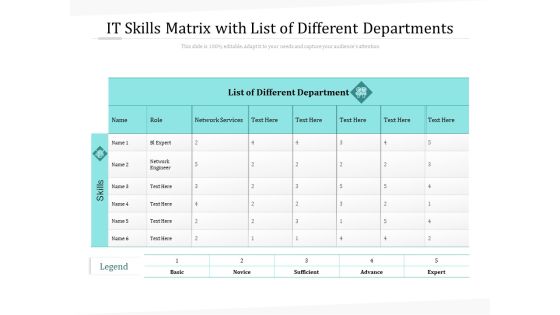 IT Skills Matrix With List Of Different Departments Ppt PowerPoint Presentation Infographics Graphics Download PDF IT Skills Matrix With List Of Different Departments Ppt PowerPoint Presentation Infographics Graphics Download PDF