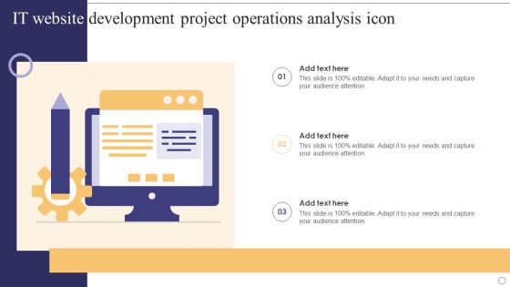 IT Website Development Project Operations Analysis Icon Summary PDF IT Website Development Project Operations Analysis Icon Summary PDF