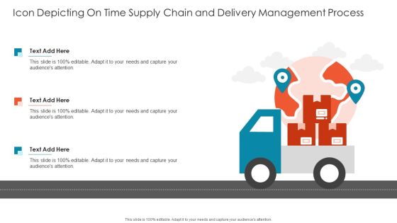 Icon Depicting On Time Supply Chain And Delivery Management Process Guidelines PDF Icon Depicting On Time Supply Chain And Delivery Management Process Guidelines PDF