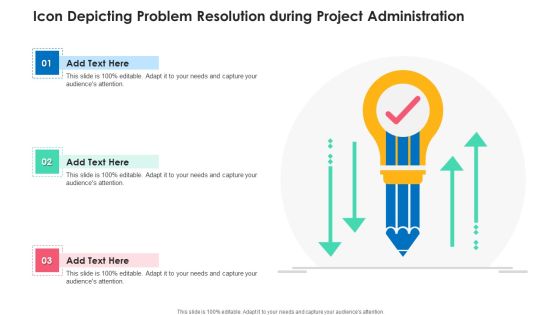 Icon Depicting Problem Resolution During Project Administration Slides PDF Icon Depicting Problem Resolution During Project Administration Slides PDF