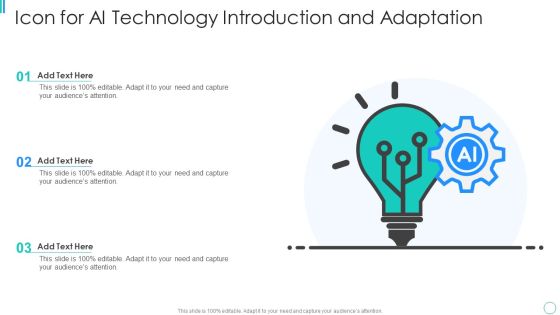 Icon For AI Technology Introduction And Adaptation Pictures PDF