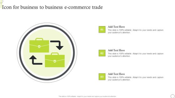 Icon For Business To Business E Commerce Trade Slides PDF Icon For Business To Business E Commerce Trade Slides PDF