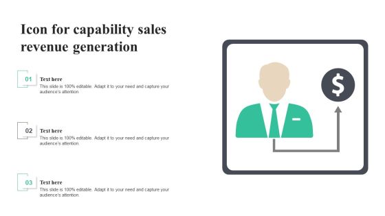 Icon For Capability Sales Revenue Generation Ideas PDF Icon For Capability Sales Revenue Generation Ideas PDF