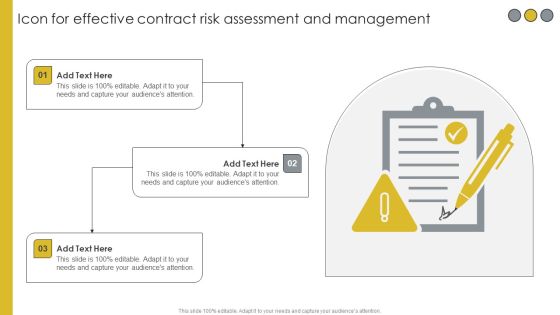 Icon For Effective Contract Risk Assessment And Management Icons PDF