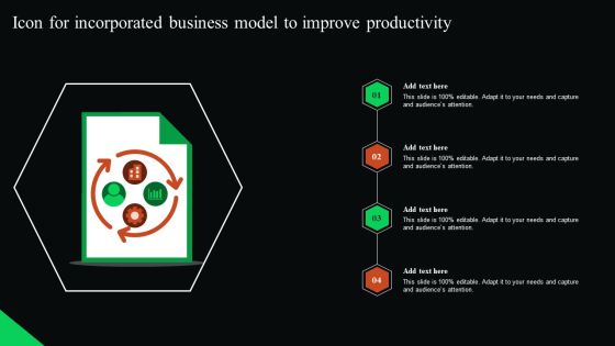 Icon For Incorporated Business Model To Improve Productivity Ideas PDF Icon For Incorporated Business Model To Improve Productivity Ideas PDF