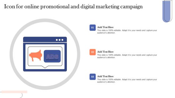 Icon For Online Promotional And Digital Marketing Campaign Introduction PDF Icon For Online Promotional And Digital Marketing Campaign Introduction PDF