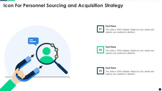 Icon For Personnel Sourcing And Acquisition Strategy Clipart PDF
