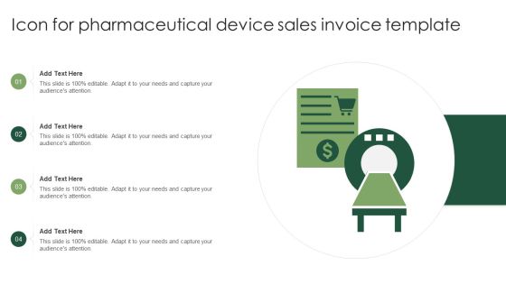 Icon For Pharmaceutical Device Sales Invoice Template Professional PDF Icon For Pharmaceutical Device Sales Invoice Template Professional PDF