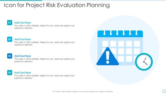 Icon For Project Risk Evaluation Planning Microsoft PDF