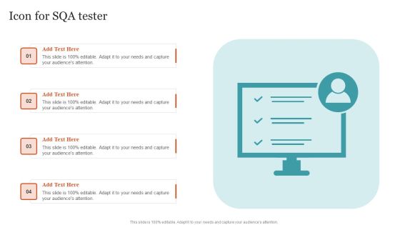 Icon For SQA Tester Ppt PowerPoint Presentation File Ideas PDF Icon For SQA Tester Ppt PowerPoint Presentation File Ideas PDF