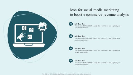 Icon For Social Media Marketing To Boost E Commerce Revenue Analysis Demonstration PDF Icon For Social Media Marketing To Boost E Commerce Revenue Analysis Demonstration PDF