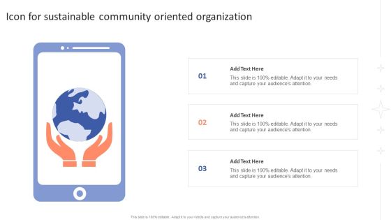 Icon For Sustainable Community Oriented Organization Brochure PDF Icon For Sustainable Community Oriented Organization Brochure PDF