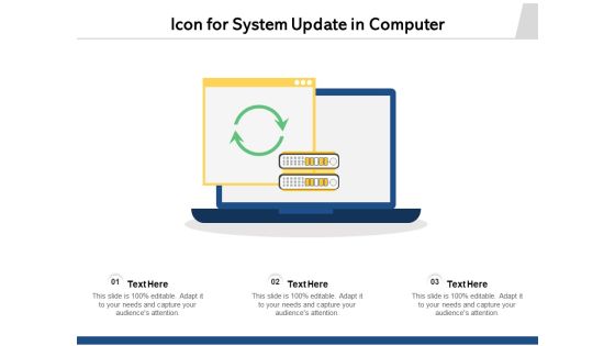 Icon For System Update In Computer Ppt PowerPoint Presentation Gallery Model PDF Icon For System Update In Computer Ppt PowerPoint Presentation Gallery Model PDF