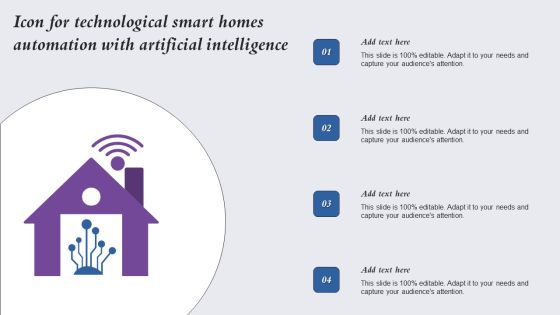 Icon For Technological Smart Homes Automation With Artificial Intelligence Mockup PDF Icon For Technological Smart Homes Automation With Artificial Intelligence Mockup PDF