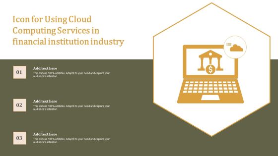 Icon For Using Cloud Computing Services In Financial Institution Industry Topics PDF Icon For Using Cloud Computing Services In Financial Institution Industry Topics PDF