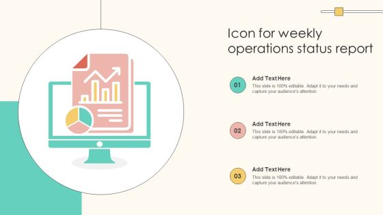 Icon For Weekly Operations Status Report Clipart PDF