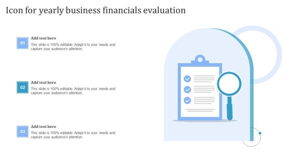 Icon For Yearly Business Financials Evaluation Introduction PDF Icon For Yearly Business Financials Evaluation Introduction PDF
