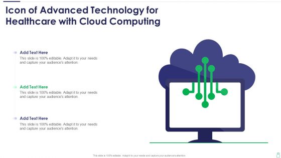Icon Of Advanced Technology For Healthcare With Cloud Computing Structure PDF Icon Of Advanced Technology For Healthcare With Cloud Computing Structure PDF