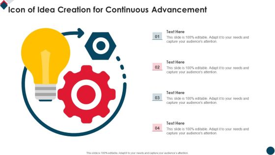 Icon Of Idea Creation For Continuous Advancement Structure PDF Icon Of Idea Creation For Continuous Advancement Structure PDF