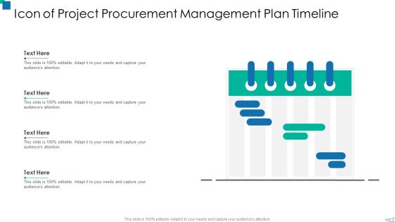 Icon Of Project Procurement Management Plan Timeline Designs PDF Icon Of Project Procurement Management Plan Timeline Designs PDF
