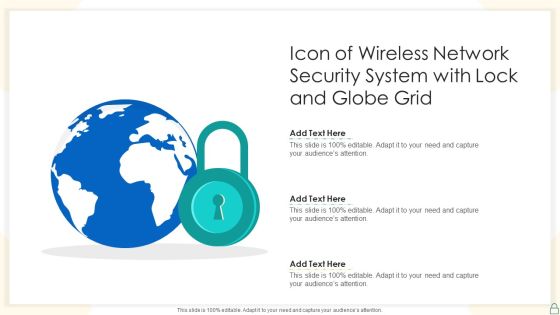 Icon Of Wireless Network Security System With Lock And Globe Grid Demonstration PDF Icon Of Wireless Network Security System With Lock And Globe Grid Demonstration PDF