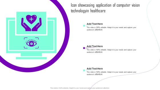 Icon Showcasing Application Of Computer Vision Technologyin Healthcare Elements PDF Icon Showcasing Application Of Computer Vision Technologyin Healthcare Elements PDF