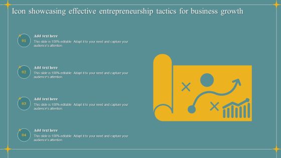 Icon Showcasing Effective Entrepreneurship Tactics For Business Growth Sample PDF Icon Showcasing Effective Entrepreneurship Tactics For Business Growth Sample PDF