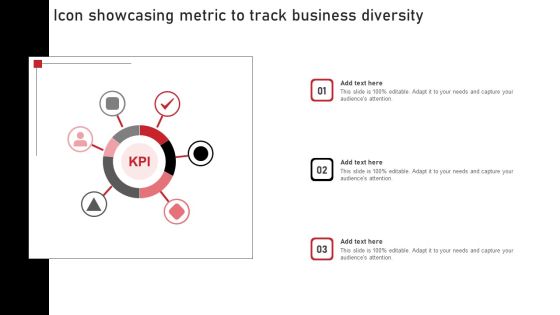 Icon Showcasing Metric To Track Business Diversity Mockup PDF Icon Showcasing Metric To Track Business Diversity Mockup PDF