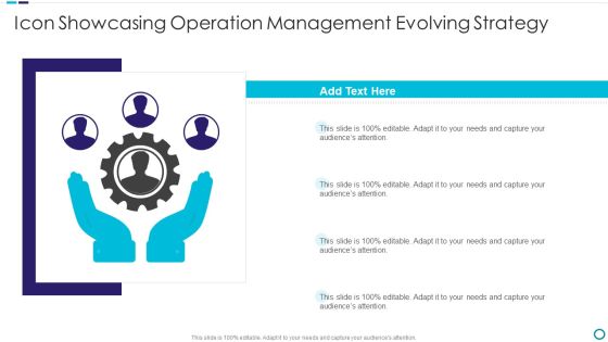Icon Showcasing Operation Management Evolving Strategy Clipart PDF Icon Showcasing Operation Management Evolving Strategy Clipart PDF