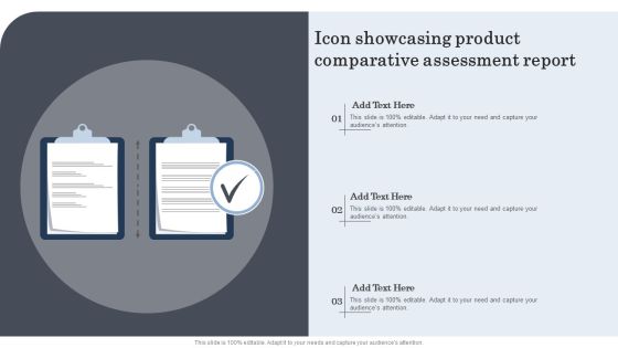 Icon Showcasing Product Comparative Assessment Report Formats PDF Icon Showcasing Product Comparative Assessment Report Formats PDF