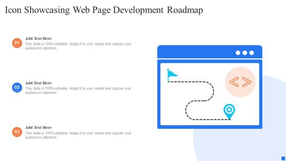 Icon Showcasing Web Page Development Roadmap Template PDF Icon Showcasing Web Page Development Roadmap Template PDF