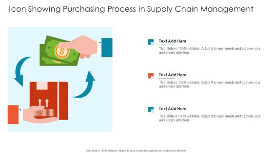 Icon Showing Purchasing Process In Supply Chain Management Background PDF Icon Showing Purchasing Process In Supply Chain Management Background PDF