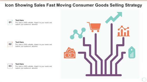 Icon Showing Sales Fast Moving Consumer Goods Selling Strategy Pictures PDF