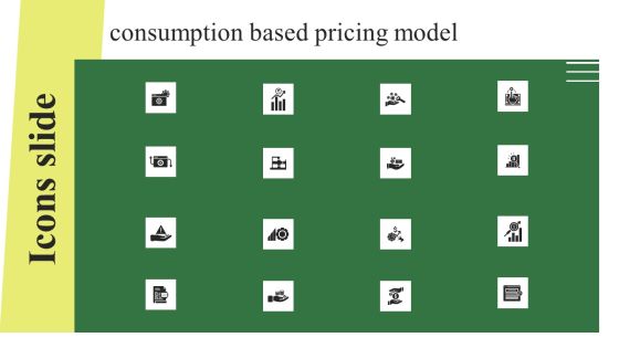 Icon Slide Consumption Based Pricing Model Background PDF Icon Slide Consumption Based Pricing Model Background PDF
