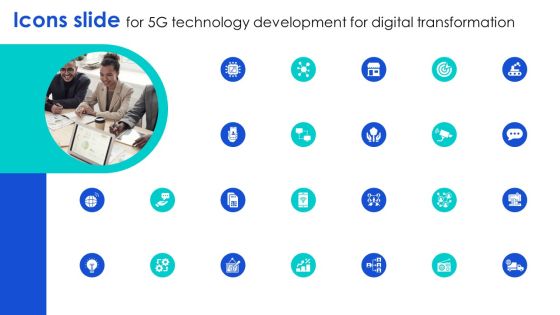 Icon Slide For 5G Technology Development For Digital Transformation Sample PDF Icon Slide For 5G Technology Development For Digital Transformation Sample PDF