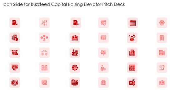 Icon Slide For Buzzfeed Capital Raising Elevator Pitch Deck Professional PDF