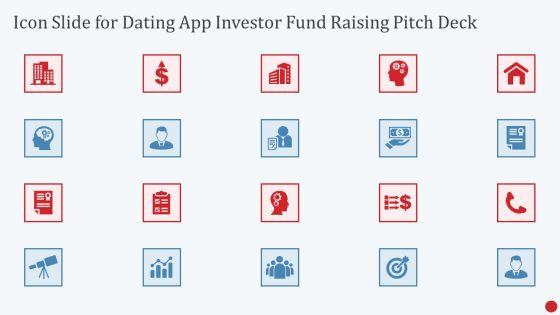 Icon Slide For Dating App Investor Fund Raising Pitch Deck Diagrams PDF Icon Slide For Dating App Investor Fund Raising Pitch Deck Diagrams PDF