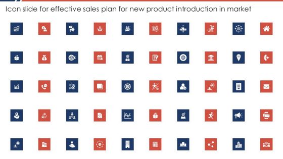Icon Slide For Effective Sales Plan For New Product Introduction In Market Portrait PDF Icon Slide For Effective Sales Plan For New Product Introduction In Market Portrait PDF