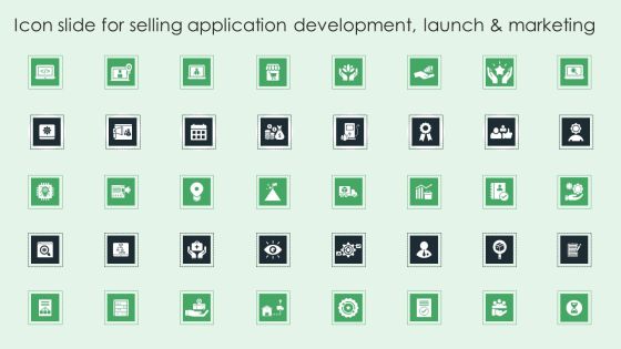 Icon Slide For Selling Application Development Launch And Marketing Slides PDF Icon Slide For Selling Application Development Launch And Marketing Slides PDF