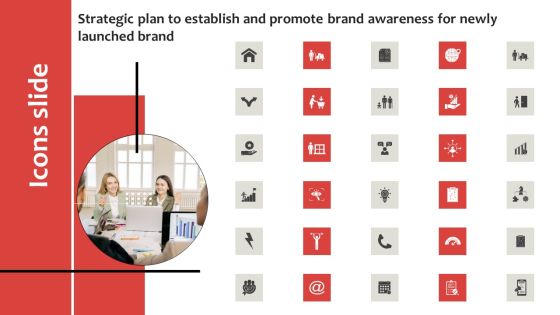 Icon Slide Strategic Plan To Establish And Promote Brand Awareness For Newly Launched Brand Clipart PDF Icon Slide Strategic Plan To Establish And Promote Brand Awareness For Newly Launched Brand Clipart PDF