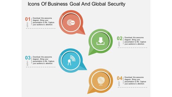 Icons Of Business Goal And Global Security Powerpoint Templates Icons Of Business Goal And Global Security Powerpoint Templates