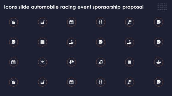 Icons Slide Automobile Racing Event Sponsorship Proposal Summary PDF Icons Slide Automobile Racing Event Sponsorship Proposal Summary PDF